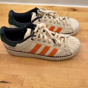 Adidas Cream and Navy Sneakers